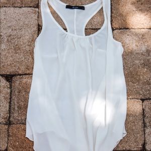 White chiffon tank